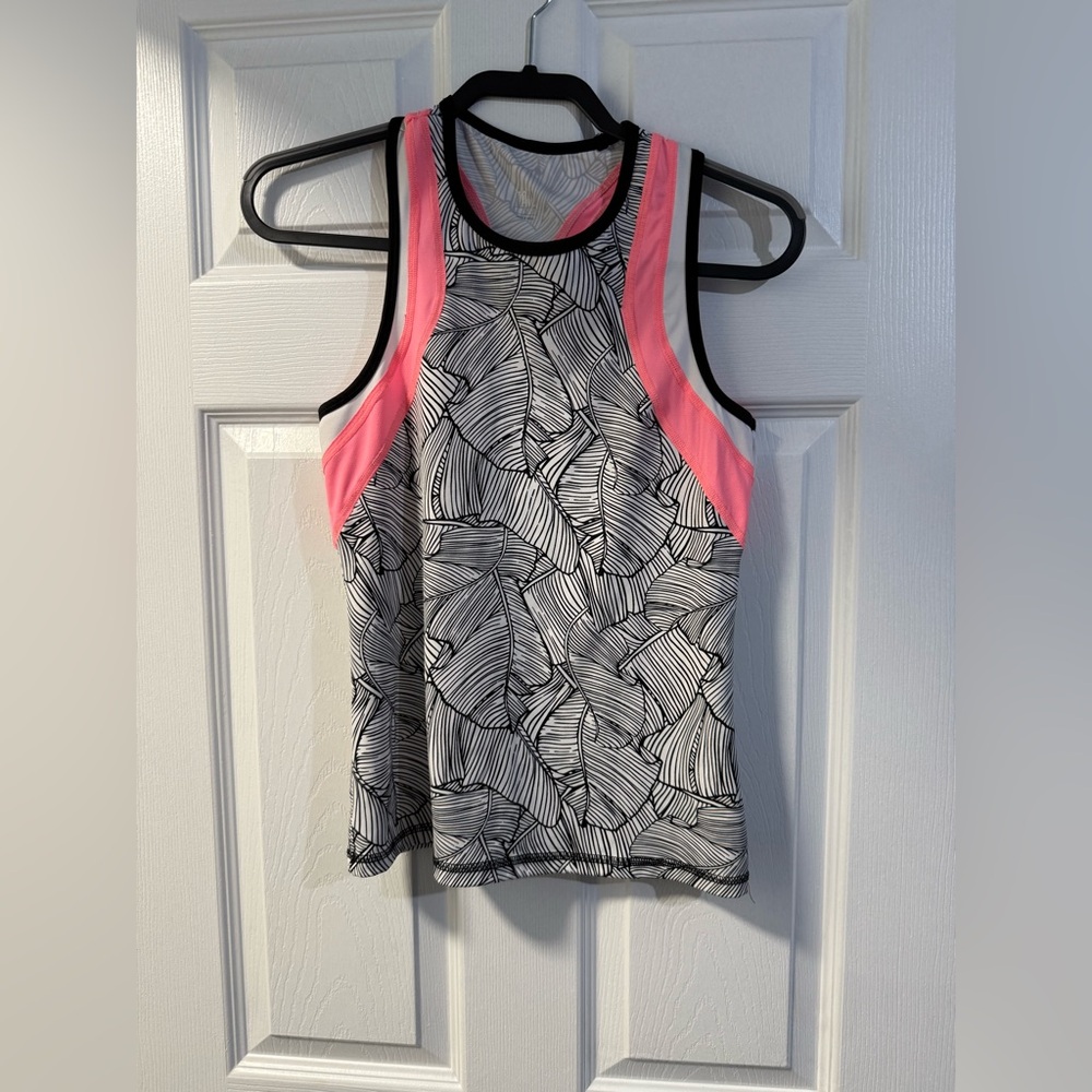 Tail - Women's - Workout Top with Pink and Black Design - Small